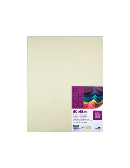 Cartulina liderpapel 50x65 cm 180g/m2 amarillo...