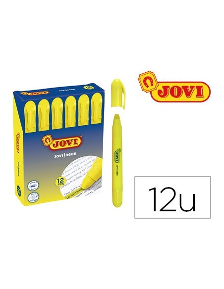 Marcador de cera gel jovi fluorescente amarillo...