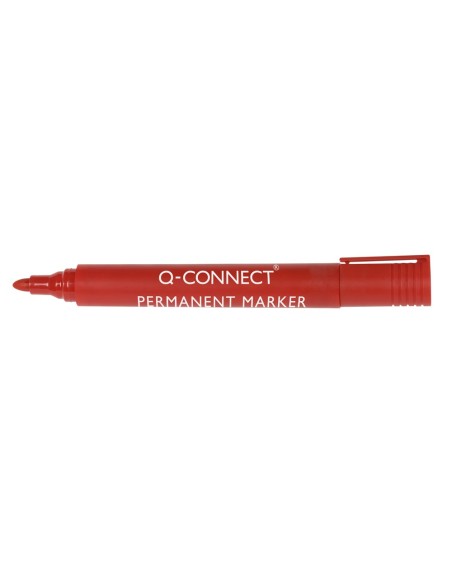 Rotulador q-connect marcador permanente rojo...