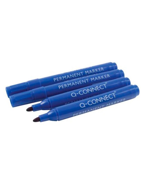 Rotulador q-connect marcador permanente azul punta redonda 3 mm