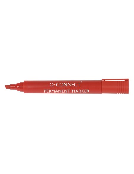 Rotulador q-connect marcador permanente rojo...