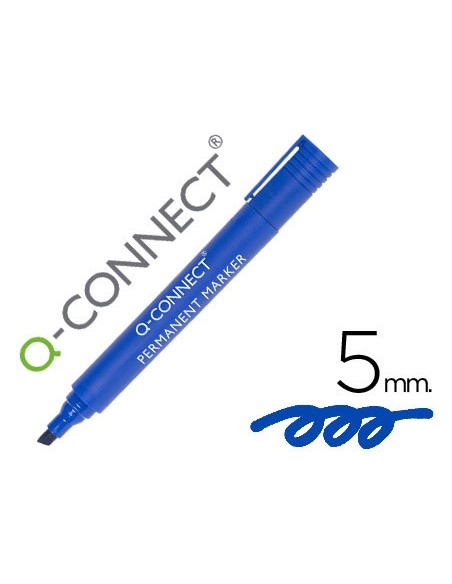 Rotulador q-connect marcador permanente azul...