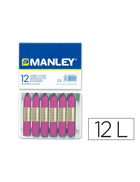 Lapices cera manley unicolor lila n.39 caja de 12 unidades