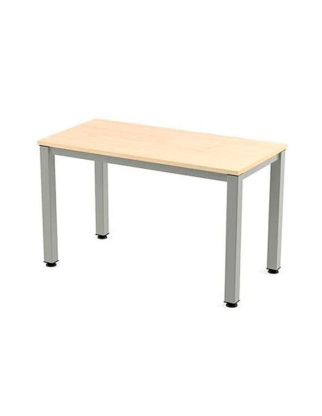 Mesa oficina rocada serie executive forma en l derecha 160x120 cm acabado ad01 aluminio/haya