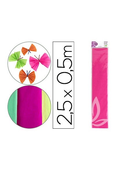 Papel crespon liderpapel 50 cm x 2,5 m 34g/m2...