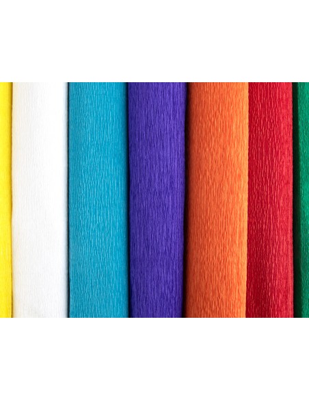 Papel crespon liderpapel rollo de 50 cm x 2,5 m 85g/m2 naranja
