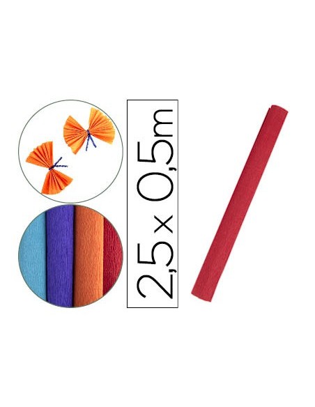 Papel crespon liderpapel rollo de 50 cm x 2,5 m...