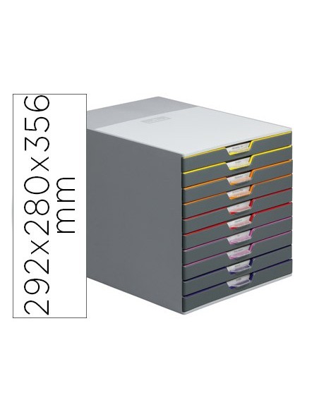 Fichero cajones de sobremesa durable varicolor...