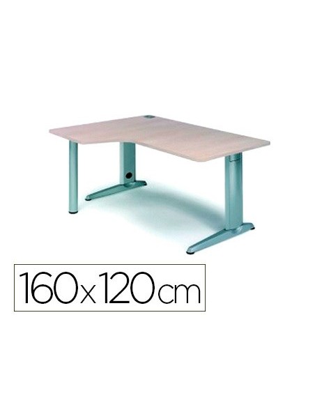 Mesa rocada serie metal 160x120 cm izquierda...