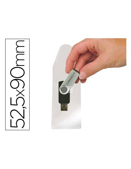 Funda autoadhesiva q-connect para memorias usb...