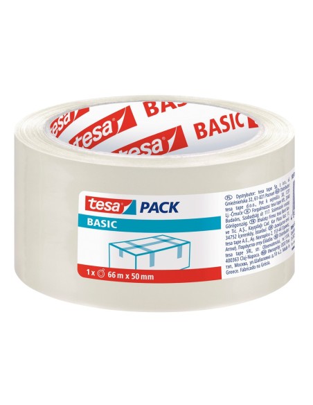 Cinta adhesiva tesa transparente basic 66 mt x...
