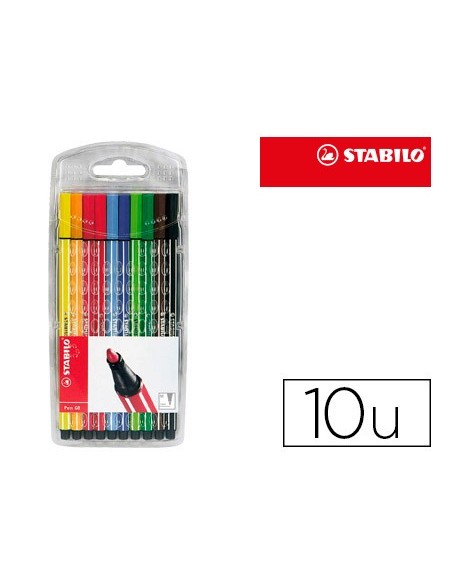 Rotulador stabilo acuarelable pen 68 estuche de...