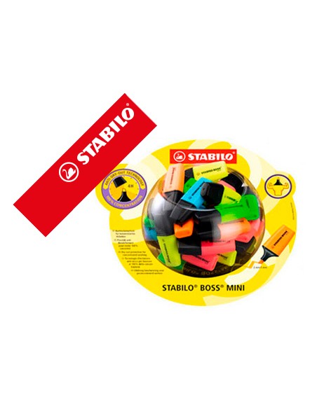 Rotulador stabilo boss mini fluorescente expositor bombonera de 50 unidades colores surtidos
