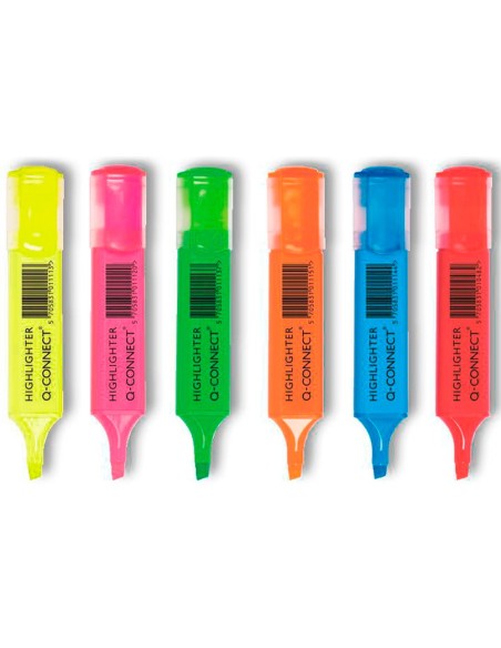 Rotulador q-connect fluorescente punta biselada...