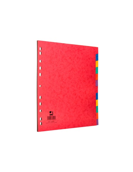 Separador q-connect cartulina brillo juego de 12 separadores din a4+