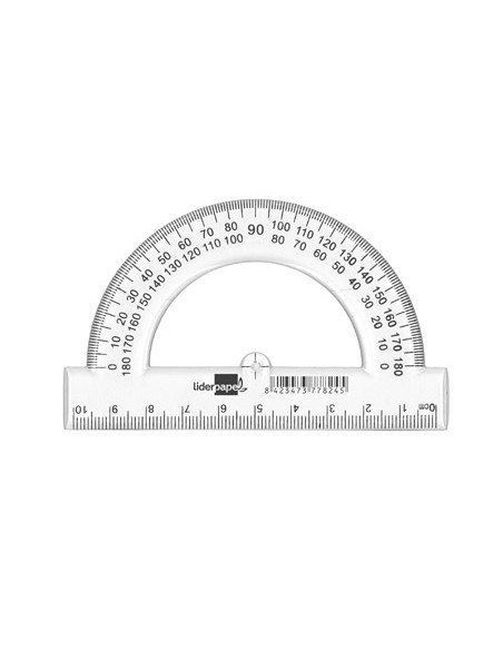 Semicirculo liderpapel 10 cm plastico
