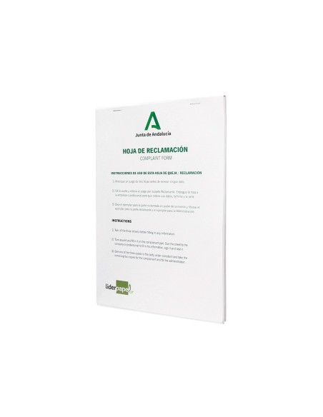 Libro liderpapel hojas de reclamaciones junta...