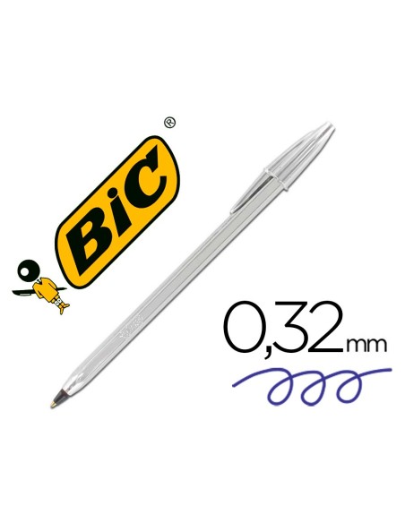 Boligrafo bic cristal celebration plata tinta...