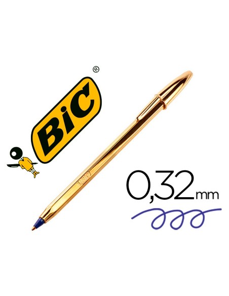 Boligrafo bic cristal celebration oro tinta...