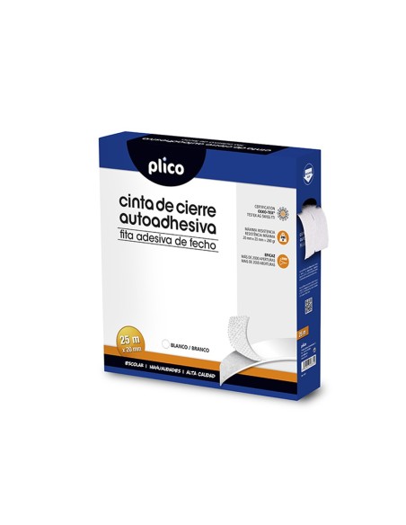 Cinta de cierre adhesiva plico velcro blanco...