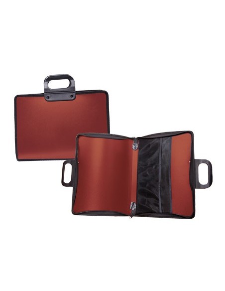 Cartera portadocumentos liderpapel roja con asa...