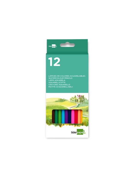 Lapices de colores acuarelables liderpapel caja...