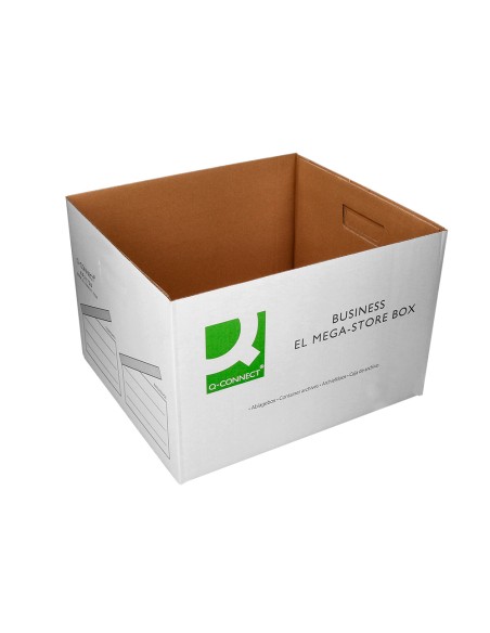 Cajon q-connect carton para 4 cajas archivo definitivo folio montaje automatico medidas interior 295x383x430mm