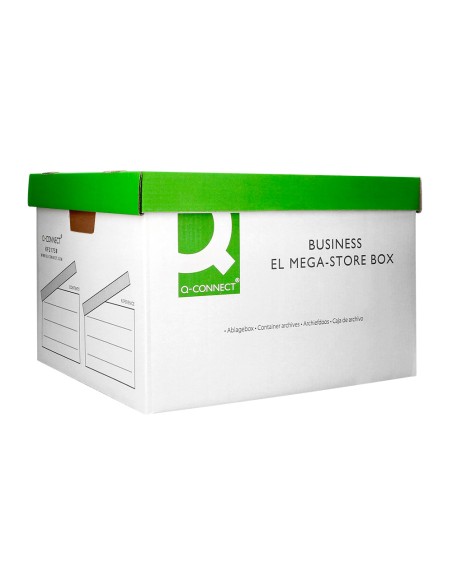 Cajon q-connect carton para 4 cajas archivo definitivo folio montaje automatico medidas interior 295x383x430mm