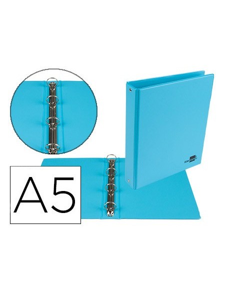 Carpeta de 4 anillas 25 mm redondas liderpapel...