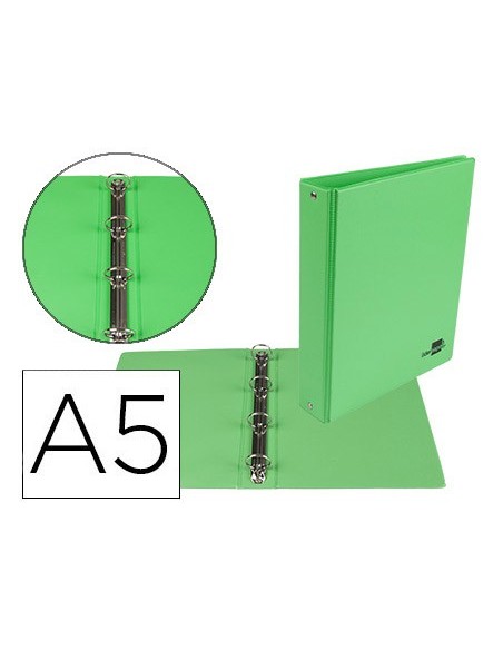 Carpeta de 4 anillas 25 mm redondas liderpapel...