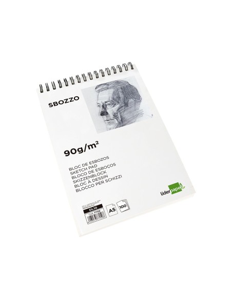 Bloc dibujo liderpapel esbozos espiral a5...