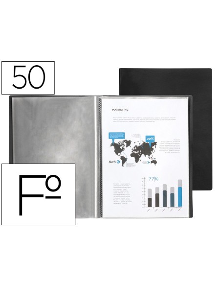 Carpeta liderpapel escaparate 50 fundas pvc...