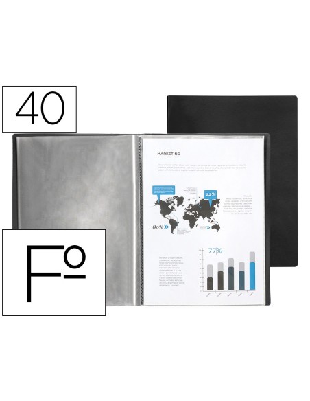 Carpeta liderpapel escaparate 40 fundas pvc...