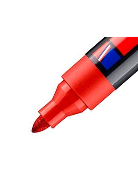 Rotulador edding marcador permanente 300 rojo punta redonda 1,5-3 mm recargable