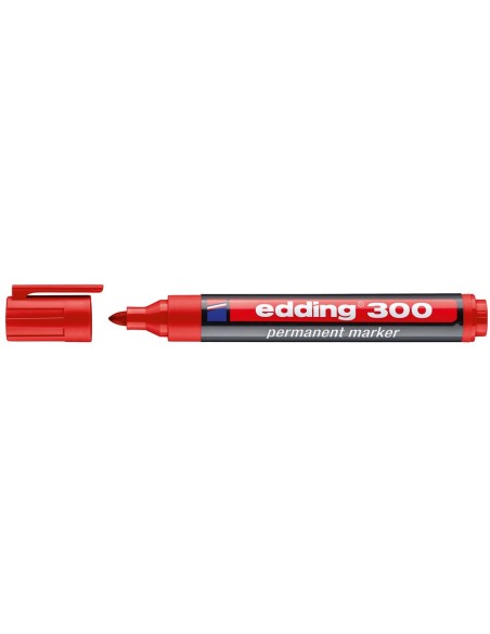 Rotulador edding marcador permanente 300 rojo...