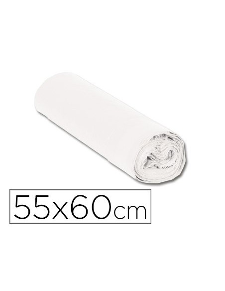 Bolsa basura domestica blanca con autocierre 55...