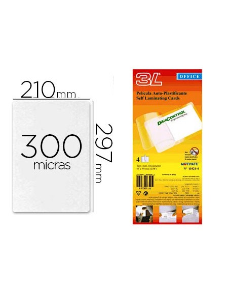 Bolsa de plastificar 3l office manual en frio...