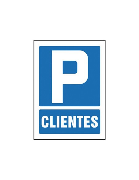 Pictograma syssa señal de parking clientes en pvc 210x297 mm