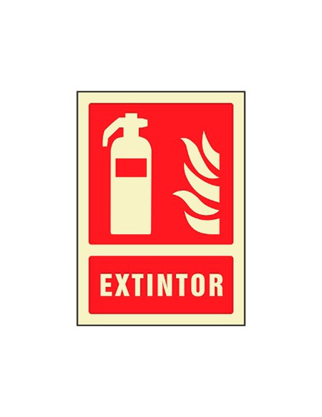 Pictograma syssa señal de extintor en pvc fotoluminiscente 210x297 mm