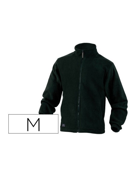 Chaqueta deltaplus polar con cremallera 2 bolsillos color negro talla m