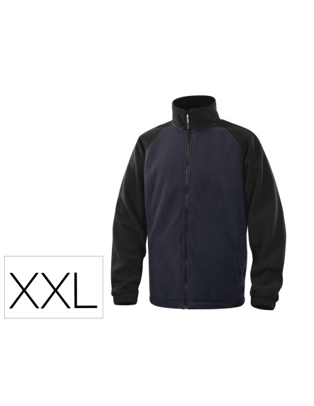 Chaqueta deltaplus polar con cremallera 2 bolsillos color azul talla xxl