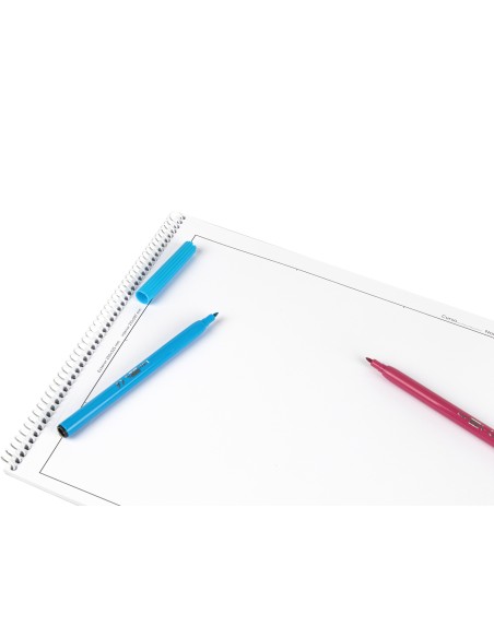 Bloc dibujo liderpapel lineal espiral 230x325mm 20 hojas 180 gr/m2 con recuadro perforado