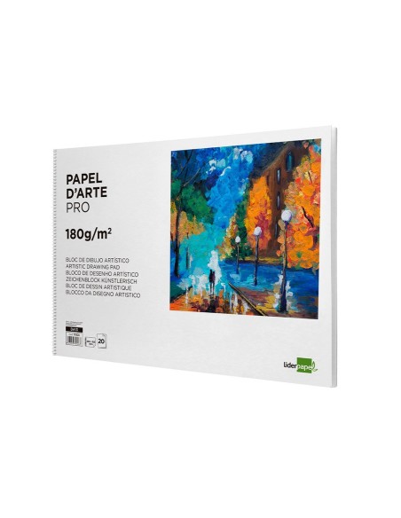 Bloc dibujo liderpapel artistico espiral...