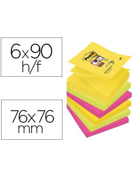 Bloc de notas adhesivas quita y pon post-it...