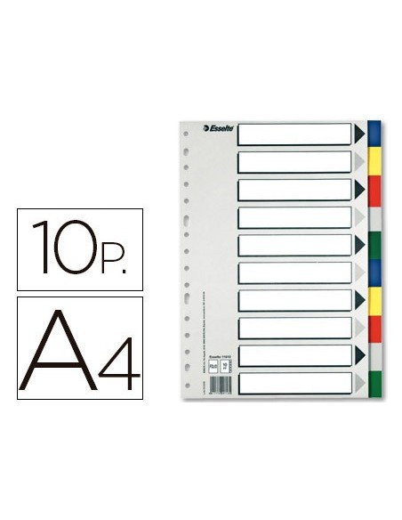 Separador esselte plastico juego de 10...