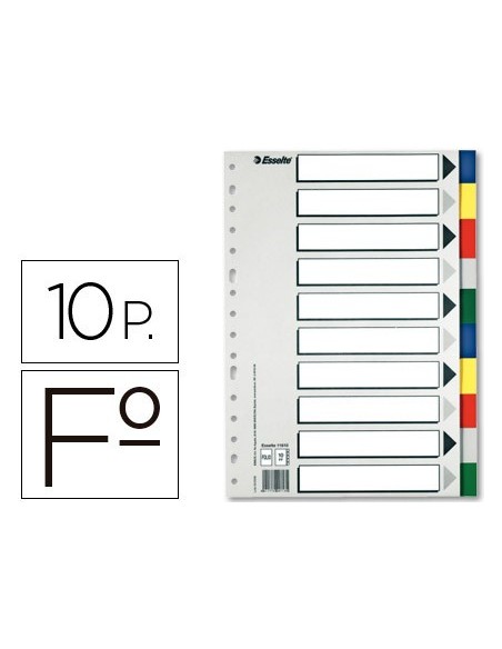 Separador esselte plastico juego de 10...