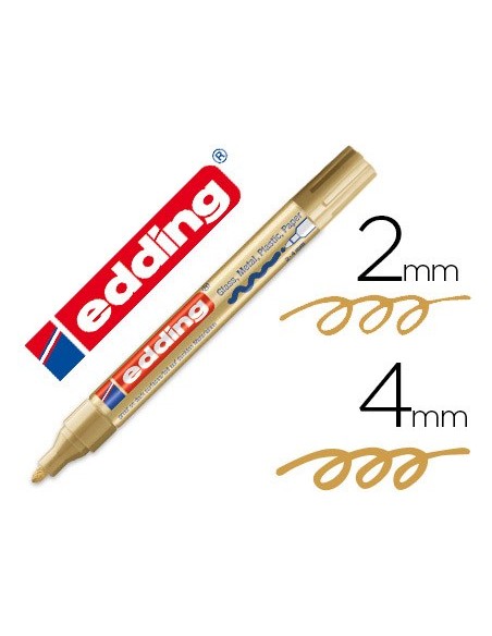 Rotulador edding punta fibra 750 oro punta...