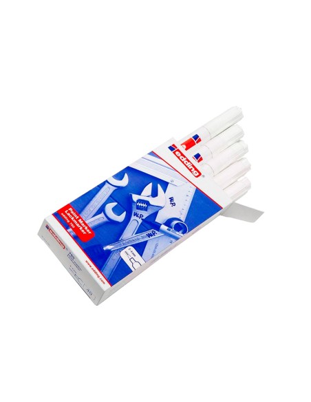 Rotulador edding punta fibra 750 blanco punta redonda 2-4 mm