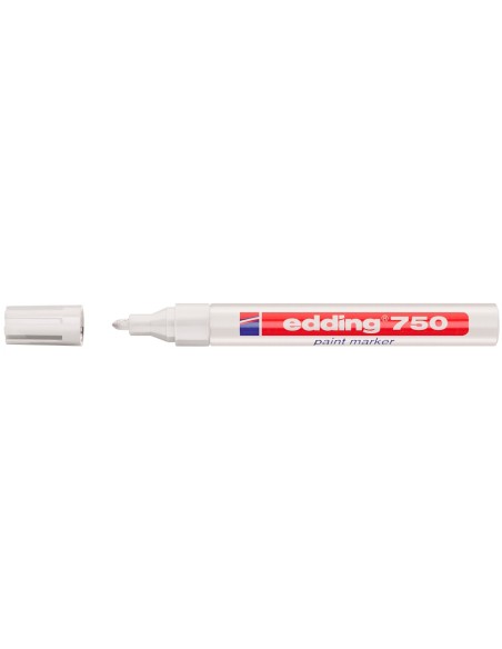Rotulador edding punta fibra 750 blanco punta...