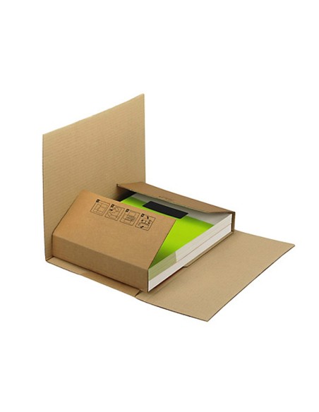 Caja para embalar q-connect libro medidas 520x390x140 mm espesor carton 3 mm